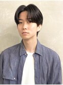 men's hair/ナチュラルセンターパート/シースルーウルフ/恵比寿
