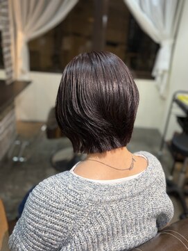 アクロ あべの店(ACRO) 切りっぱなしボブ＆ラベンダーレッド