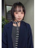 ネルケ 立川(nelke)&nbsp;暗髪シースルーバング小顔ショートボブ立川