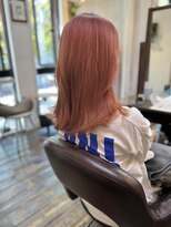 クラウドヘアー CLOUD HAIR ハイトーンダブルカラーピンクオレンジ