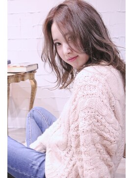 ホラン(HoLan) 【HoLan】とろみカールxくせ毛風ルーズカールxピンクベージュ