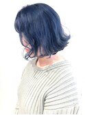 ネイビーボブ_クールショートピンクベージュボブルフ_ba284923