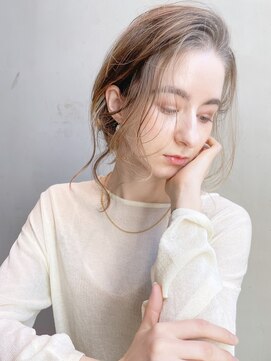 アイティーバイアルバム 藤沢店(IT by ALBUM) ゆるふわ_グレージュカラーボブウルフココアベージュ_9085