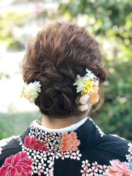 アース 浜松志都呂店(HAIR&MAKE EARTH) 和装★編み込みスタイル