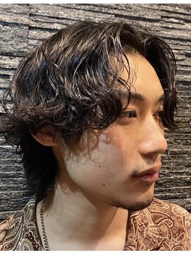 ヒロギンザ 上野店(HIRO GINZA) メンズパーマ センターパートウルフ