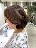 ステアケース 武蔵小杉店(stair:case)&nbsp;大人ショートボブ/ひし形デジタルパーマ/白髪ぼかし30代40代50代