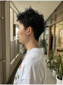 スパイキーショート/ツーブロック/無造作パーマ