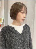 【 YOKE 】ミニボブぱっつんグレージュ透明感