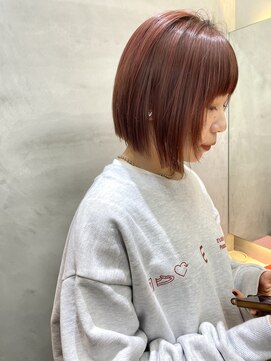 ロンドポレール 北千住(Lond polaire) 【伊勢】切りっぱなし×ピンクベージュ