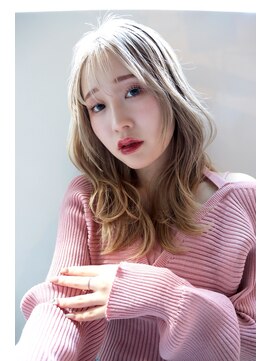 アズグロウヘアー(AS GROW HAIR) ニュアンスミディ【ウェーブ/似合わせカット /メルティカラー】