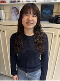 姫カット×スパイラルパーマ