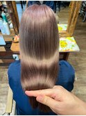 20代30代40代ストレートミルクティーブラウン髪質改善艶感カラー