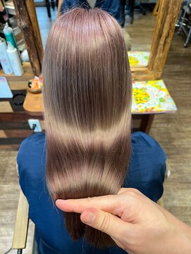 ヘアーレナータ 八王子(HAIR RENATA) 20代30代40代ストレートミルクティーブラウン髪質改善艶感カラー