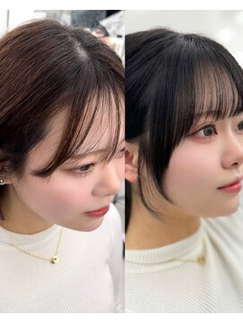 アマトウキョウ アユンチェ(AMA TOKYO×AYUNCHE) 韓国ヘア　2wayバング  レイヤーカット くびれヘア  顔周り