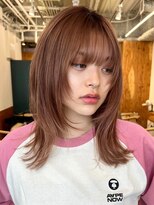 ノイカーム(noi Calm) 髪質改善トリートメントミルクティーベージュカラーくびれヘア