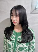 【梅田】ぱつっと姫カット×グレーブラックで透明感
