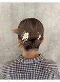 ヘアアレンジ/カチモリヘア/結婚式ヘア/ミディアムアレンジ