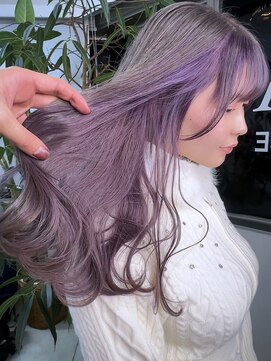 イエナ 渋谷(IENA) 10代20代30代対応インナーカラーブルー裾カラーケアブリーチ