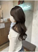 モテカラー モカブラウン レイヤーカット くびれ巻き