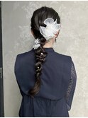 【編みろしヘアアレンジ】シニヨンカチモリツインポニー早朝営業