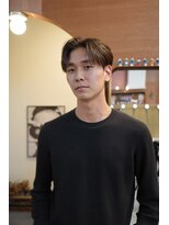 エディ(Edy)&nbsp;メンズセンターパート刈り上げカルマヘア韓国ヘア眉毛カット岡山