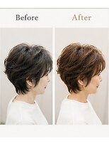 リアン(Lien) 白髪ぼかし×艶ショートレイヤー
