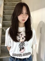 ヨーク(YOKE)&nbsp;【YOKE】ココアベージュモカブラウンレイヤーロング前髪顔周り