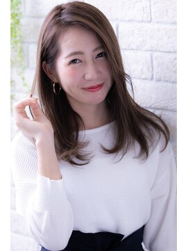 ヘアーアートシフォン 池袋西口店(Hair art chiffon) くびれセミディ大人かわいいエッジショートインナーカラー