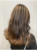 デザインカラー ふんわりロング 20代