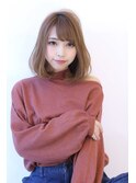 ことりベージュローライト大人かわいい小顔スリークボブ大人ボブ