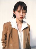 ボブ デザインカラー ハイライトブラウンカラー 外ハネ