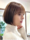 30代40代大人女性/前髪ありショートボブ/ショートヘア/髪質改善