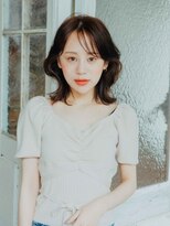 エーバイフー 江坂店(A BY WHO)&nbsp;A BY WHO 江坂/ミディアム外ハネ/透明感カラー