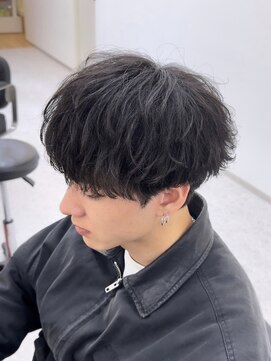 メンズカット リア(Men’s cut riah) 波巻きスパイラルパーマメンズマッシュパーマツイストパーマ