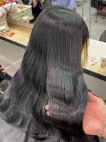 ベレーザ 渋谷(BELEZA)&nbsp;12865暗髪ストレートインナー韓国ネイビーブルーブルーカラー