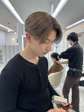 ユイマァル 岡山店(YUIMARL) メンズマッシュ×ブラウンベージュ