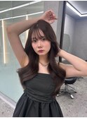 オリーブグレージュ/暗めカラー/韓国ヘア