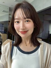 ケーツー 青山店(K two) ミディアム/レイヤー/顔まわりカット/グレージュ