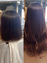 アンククロス 表参道(ANKH CROSS)&nbsp;【ビフォーアフター】カラー&エクステ/ローズブラウン