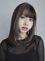 シオン(shion)&nbsp;ミディアム前髪カットダブルカラー小顔_F80908