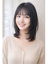 ルエ(rue)&nbsp;ミディアムレイヤーカット/ハッシュカット/小顔顔まわりレイヤー