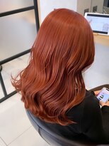 アース コアフュールボーテ 諏訪店(EARTH coiffure beaute)&nbsp;アプリコットオレンジダブルカラーケアブリーチワンホンカラー