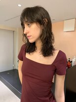 ペレ 原宿(PELE)&nbsp;ダークパープルナチュラルショート夏のヘアアレンジ原宿