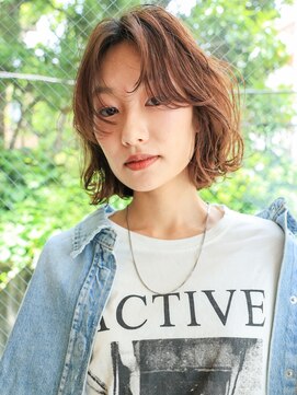 エムスラッシュ アヴェダ 自由が丘(M.SLASH AVEDA) ゆるふわボブ/ナチュラルカール/ふんわりボブ/透明感カラー