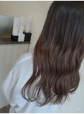 アッシュブラウン×ロングヘアー