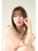 エクリ 麻布十番(equri)&nbsp;シースルー前髪のヌーディーカラー/30代40代50代