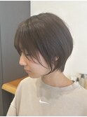 大人ラフウェーブ外ハネボブダークブラウンスウィングショート