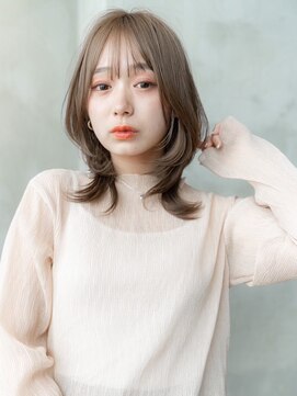 メゾンバイハバナ(maison by HAVANA) 大人ガーリープリカールチョコレートベージュレイヤースタイル