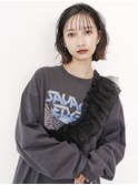 イルミナカラー 切りっぱなし ボブ 大須