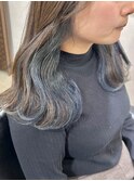 ネイビーブルーインナーカラー